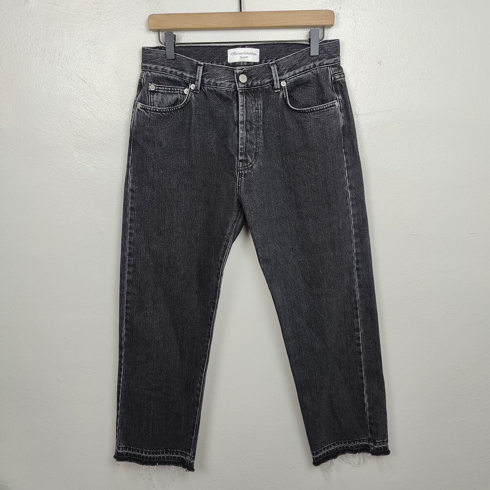 Officine Generale Naomi Jeans Womens 30 Black Wash High Rise‎ Straight Leg